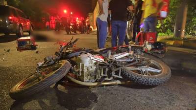 El accidente se registró a eso de las ocho de la noche de este jueves.