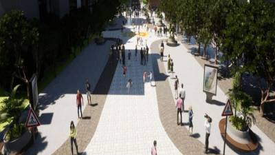 El diseño de cómo se verá la tercera avenida, que pasará a llamarse “Avenida de los Emprendedores”
