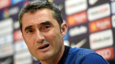 Ernesto Valverde compareció este viernes en conferencia de prensa. Foto AFP