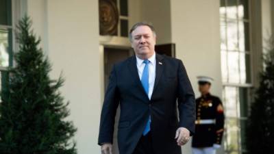 US Secretary of State Mike Pompeo arrives to speak to the press about his trip to Saudi Arabia after meeting with US President Donald Trump in the West Wing of the White House in Washington, DC, October 18, 2018. - The US will give Saudi Arabia 'a few more days' to work on its probe into the suspected murder of journalist Jamal Khashoggi, Pompeo said Thursday. (Photo by SAUL LOEB / AFP)