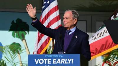 El precandidato demócrata Mike Bloomberg durante un mitín en Arizona./AFP.
