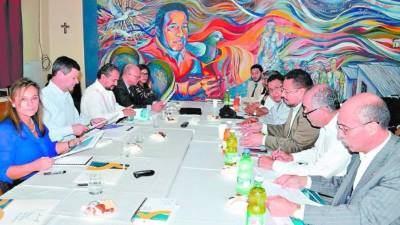 Los miembros de la sociedad civil durante el conversatorio ayer miércoles con la misión técnica de la OEA.