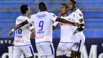 Olimpia pegó primero contra Comunicaciones en la Liga Concacaf. Foto Yoseph Amaya