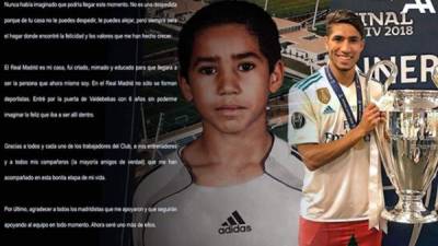 Achraf Hakimi llegó al Real Madrid cuando apenas era un niño.