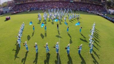 El Instituto José Trinidad Reyes fue el último en presentarse y dio un buen espectáculo. Fotos: Yoseph Amaya y Jordan Perdomo.