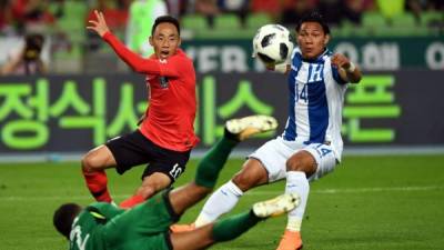 La Selección de Honduras perdió en partido amistoso contra Corea del Sur. Foto AFP