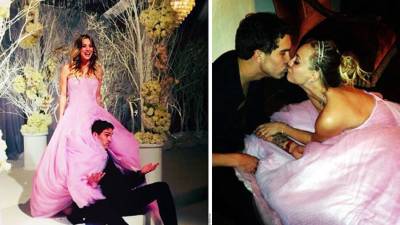 Kaley Cuoco junto a su ahora esposo Ryan Sweeting.