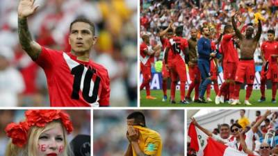 Las imágenes más llamativas del partido que le ganó Perú a Australia en la última jornada del Grupo C del Mundial de Rusia 2018.