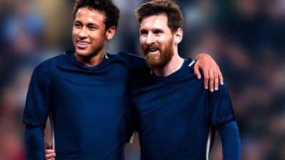 Neymar y Messi no esconden su amistad a pesar de estar en distintos equipos. Foto de archivo.