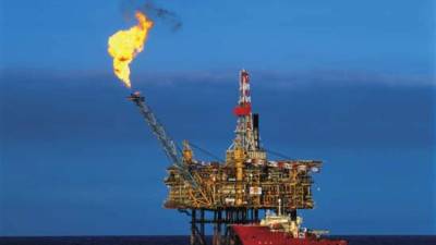 Plataforma petrolera en el Mar del Norte.