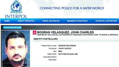Charles Bográn tenía alerta roja emitida por la Policía Internacional. Foto de archivo.