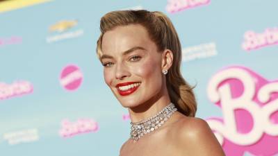 La actriz australiana Margot Robbie en la premier mundial de Barbie.