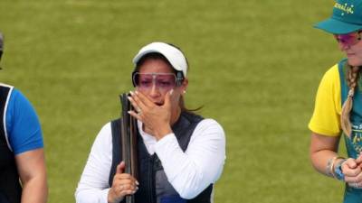Adriana Ruano Oliva (26/06/95) hizo llorar a sus compañeros y amigos de la delegación de Guatemala presentes en el campo de tiro de Chateuraux.
