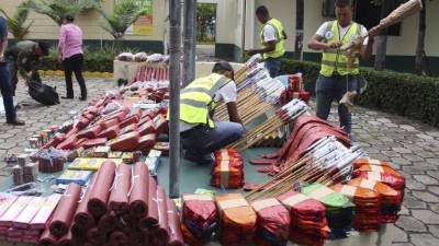 El tercer decomiso de la temporada se efectuó en una casa convertida en fábrica en Cofradía. Foto: Yoseph Amaya