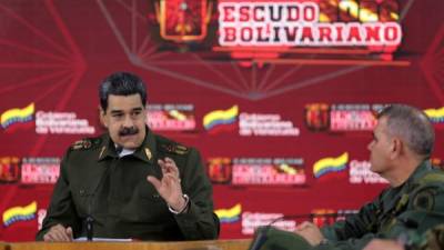 Maduro usó el uniforme de Comandante en Jefe como rango militar, el mismo utilizado por Hugo Chávez./AFP.