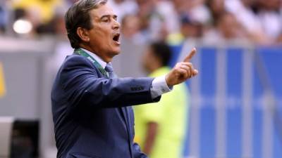 Jorge Luis Pinto durante el partido contra Argentina. Foto Juan Salgado/Enviado Especial