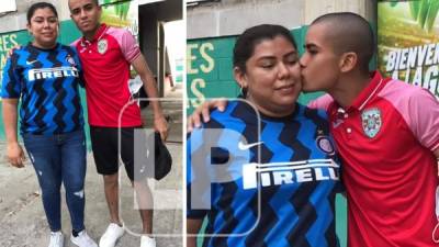 Doña Ruth Díaz muy orgullosa de su hijo Isaac Castillo, futbolista del Marathón.