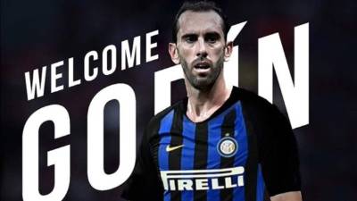 Diego Godín firmó por tres años con el Inter de Milán. Foto Inter.