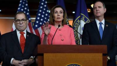 La presidenta de la Cámara de Representantes, Nancy Pelosi. Foto: AFP