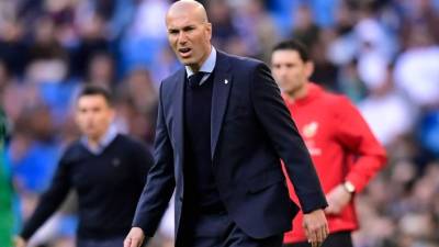 Zidane, durante el partido contra el Leganés. Foto AFP