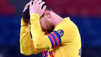Lionel Messi sufrió una nueva dolorosa eliminación en la Champions League con el Barcelona. Foto AFP