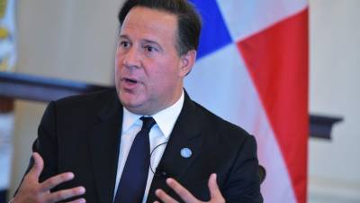 El presidente de Panamá se refirió en Washington a los 'panamapapers'. Foto: AFP