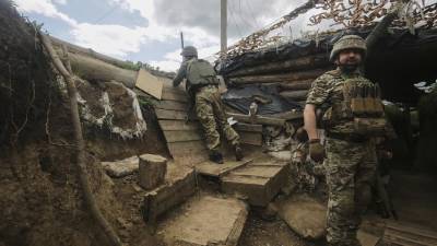 Soldados ucranianos en Donetsk el pasado jueves.