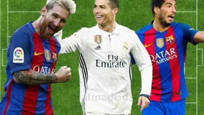 Messi, Cristiano y Luis Suárez luchan por ser el Pichichi de la Liga Española.