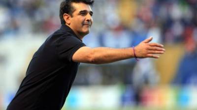 Diego Vázquez, durante el partido contra el Olimpia.