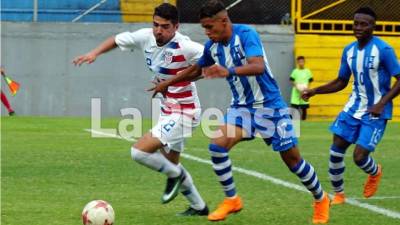 La Sub-20 de Honduras remontó y terminó venciendo a Estados Unidos en amistoso. Foto José Cantarero