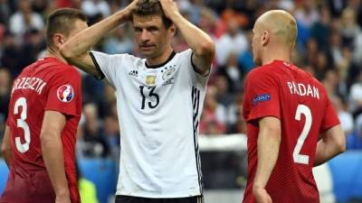 Alemanes y polacos no se hicieron daño. Foto EFE/ BARTLOMIEJ ZBOROWSKI .