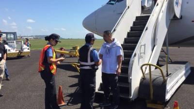Héctor Banegas fue capturado al bajarse el avión.