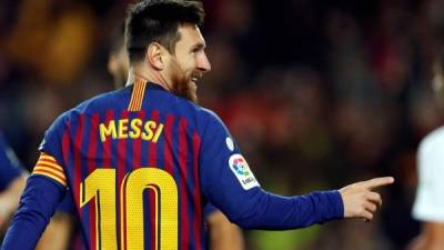 Messi encadenó su quinto partido anotando por lo menos un gol. Foto EFE