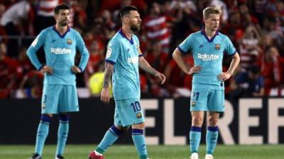 Messi entró de cambio en el segundo tiempo y no pudo cambiar el rumbo del partido que perdió el Barcelona ante el Granada.