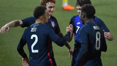 La selección de Estados Unidos se dio un festín ante Jamaica. Foto AFP.