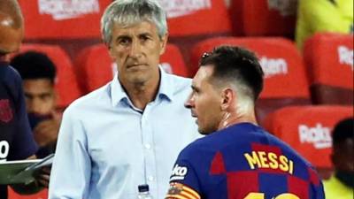 Quique Setién no levantó ningún título en la temporada con el Barcelona de Messi.