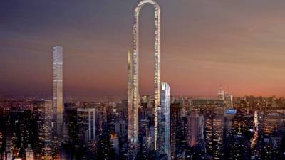 Para desplazarse en el arco superior de este edificio en forma de U invertida se utilizaría una nueva tecnología de ascensores capaces de moverse vertical y horizontalmente, desarrollados por Thyssen Krupp.