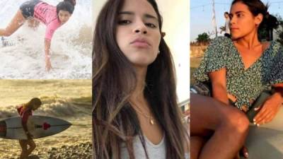 Katherine Díaz, de la selección salvadoreña de surf, falleció al ser alcanzada por un rayo durante una jornada de práctica. Una tragedia que ha llenado de luto al deporte de El Salvador. Fotos Facebook y Twitter.