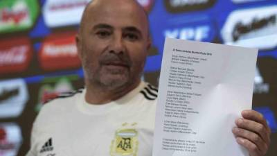 Jorge Sampaoli, entrenador de Argentina. FOTO AFP
