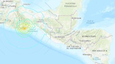 Se esperan olas de uno a tres metro a lo largo de la costa sur de México, Honduras y Guatemala.