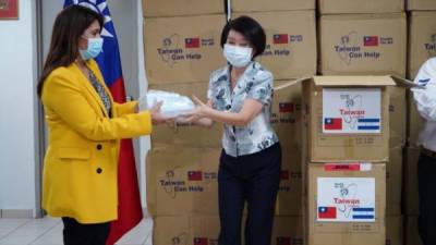 La donación fue entregada por la embajadora de Taiwán en Honduras.