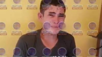 Selvin de 23 años llora desconsolado tras ser detenido y confiesa estar muy enamorado de la madre de su hijo.