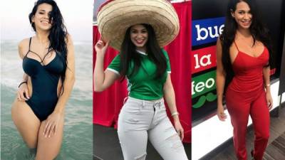 La hermosa periodista hondureña Carla Medrano trabaja para Univisión y en el Mundial de Rusia 2018 apoya a la Selección de México.