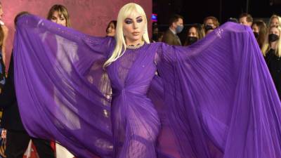 La cantante y actriz Lady Gaga en la premier de “House of Gucci”.