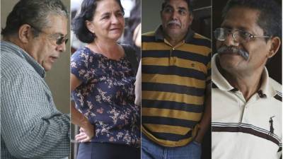 Los enjuiciados German Ayala, Florentina Jovel, Ramón Francisco Mejía y Roberto Arturo Castillo.