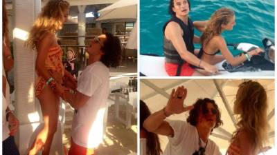 La modelo y el actor bailaron, recorrieron tiendas en Ibiza y hasta disfrutaron del mar.