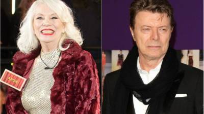 La estrella de TV Angie Bowie y el cantante David Bowie.