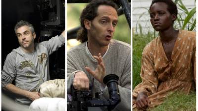 Alfonso Cuarón, Emmanuel Lubezki y Lupita Nyong'o.