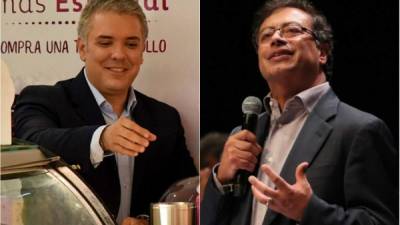 Los candidatos a la Presidencia de Colombia, el uribista Iván Duque y el izquierdista Gustavo Petro.