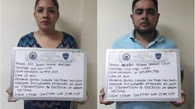 La pareja fue enviada al penal de Tela por proxenetismo, luego de haber sido capturada el miércoles por la Utic.